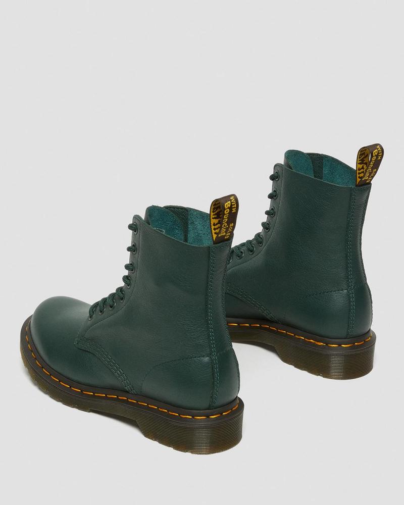 Women's Dr Martens 1460 Pascal Virginia Leather Ankle Boots Green | AU 17CTV